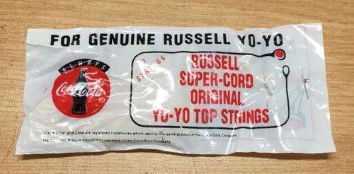 Rare ALWAYS COCA COLA COKE RUSSELL YO-YO REPLACEMENT PACKET with 3 STRINGS - Philippines 1990s