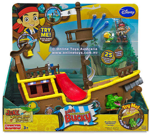 Disney Junior JAKE NEVERLAND PIRATES MUSICAL BUCKY PIRATE SHIP - mint in box - LAST ONE IN STOCK!