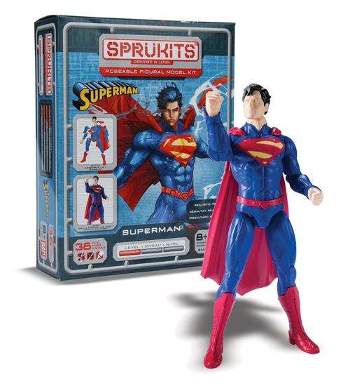 Bandai Sprukits SUPERMAN in NEW 52 Suit 10cm poseable model Figure - 2014 - BANDAI Toys JAPAN
