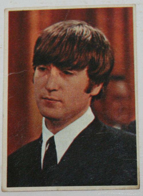 THE BEATLES COLOR CARDS no 10 John Lennon 1964 by Topps cards