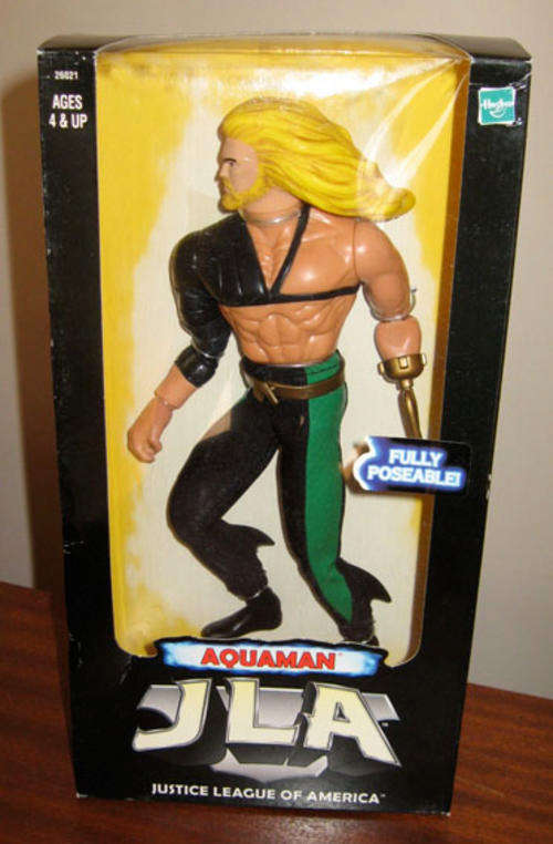 DC Comics THE AQUAMAN Justice League 12 inch doll - full cloth outfit - mint in box