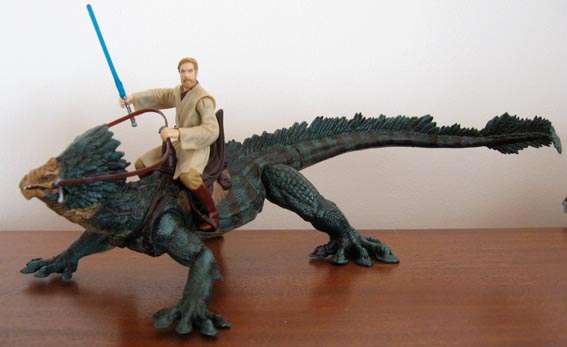 Star Wars ROTS Boga lizard & Obi-wan kenobi figure MINT IN SEALED BOX