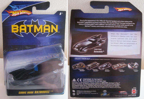Hot Wheels Batman comic style batmobile - mint on card - imported never available in RSA