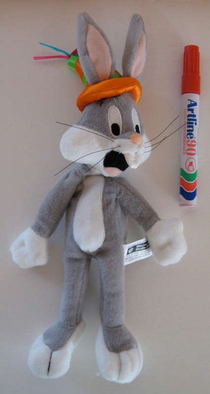 BUGS BUNNY plush toy - New Years Eve outfit +-35cm