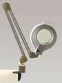 Mini mag lamp with table mounting bracket or can attach on trolley- second hand