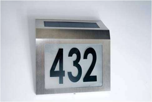 Solar House Sign Light