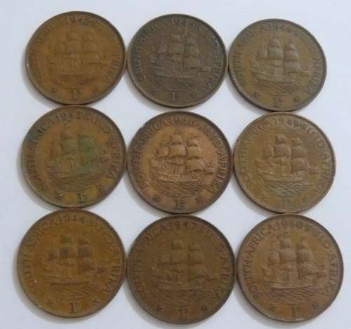 ** COMPLETE SET OF PENNIES (37 coins)  from 1923 - 1960 **  BID PER COIN to TAKE the lot