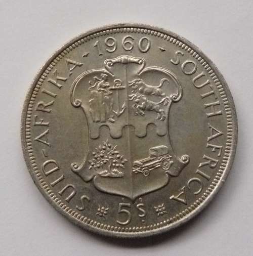 ** 1960 5 Shillings / CROWN ** -  50% SILVER content = 14.14gm - Nice Coin
