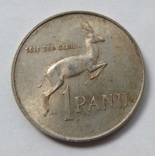 ** 1967 Afrikaans SILVER R1 **  Verwoerd head on the Obverse - 80% SILVER