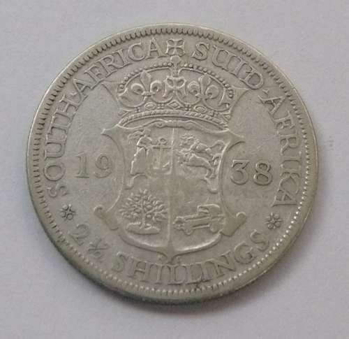 ** 1938 2 1/2 SHILLINGS  ** - 80% SILVER 11.31gm