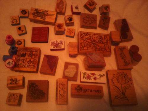 40 rubber stamps