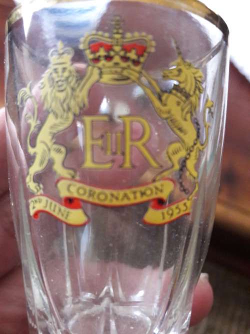 coronation 1953 shot glass