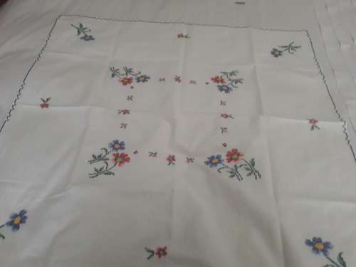 vintage hand embroidered table cloth