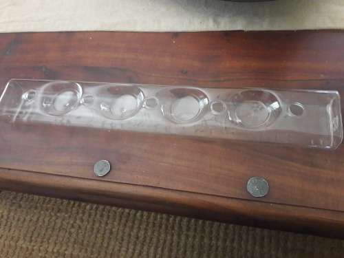 hand made glass tea candle holder