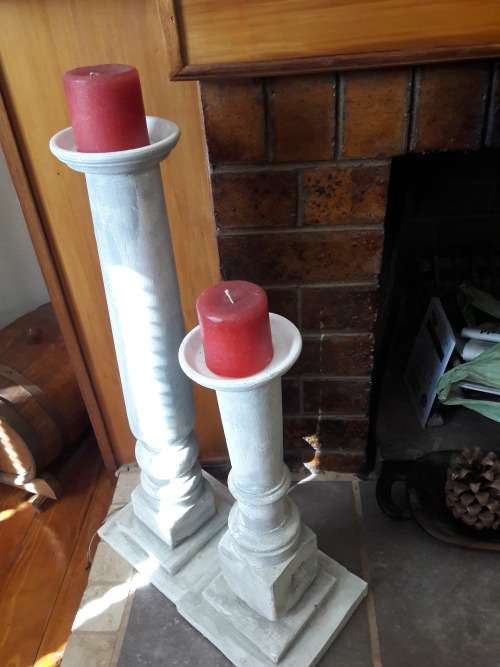 wooden candle stands