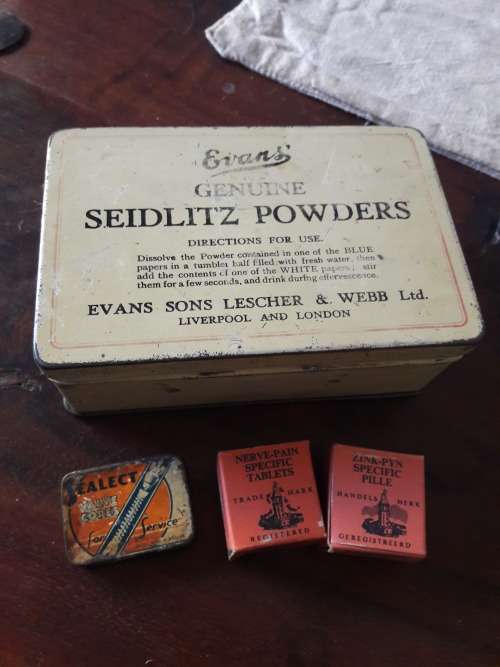 vintage tin and pill boxes