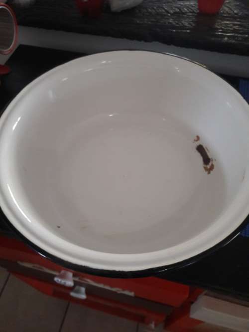 large enamel bowl