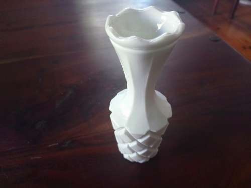 milk glass vase