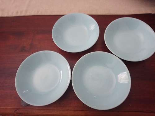 blue continental china bowls