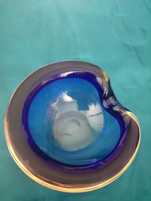 vintage glass ashtray
