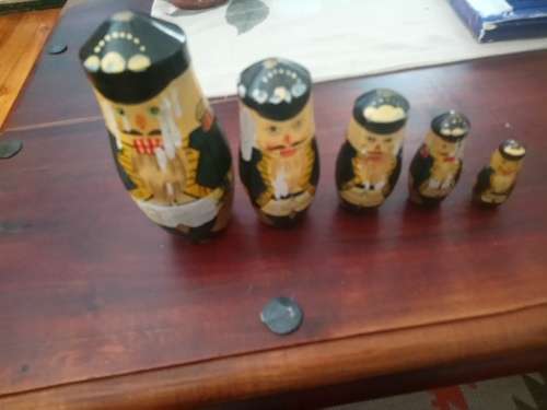 Wooden set of Nesting dolls vintage