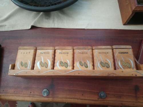 wooden spice rack