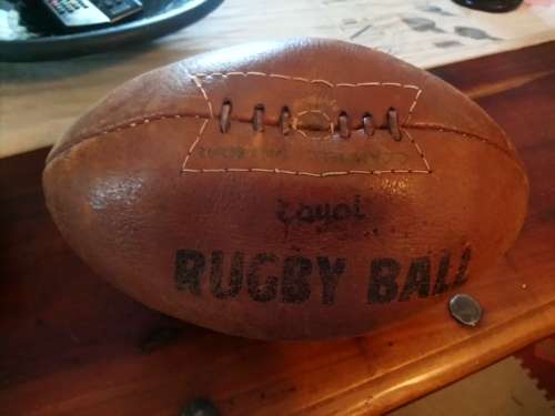 MRugby ball cup final vintage