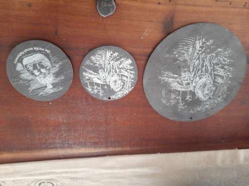 slate disks vintage