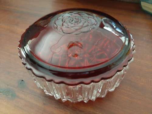 glass bowl with lid