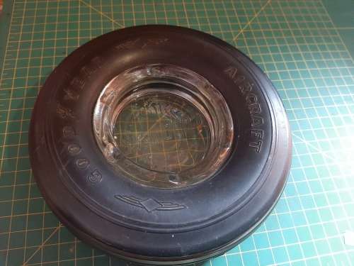 goodyear ashtry with aircraft tire