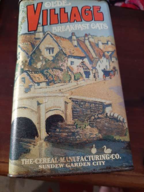 Village oats tin vintage
