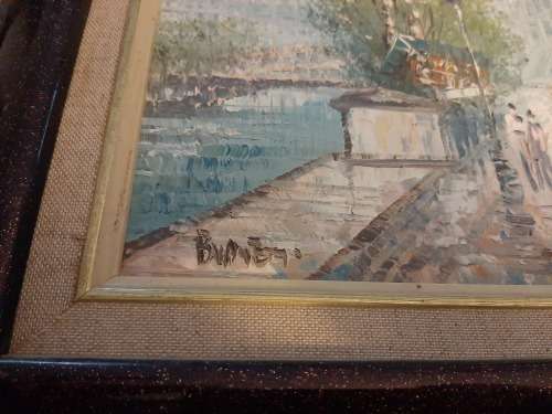 Original Paris street view oil painting