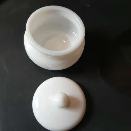 milk glass sugar bowl