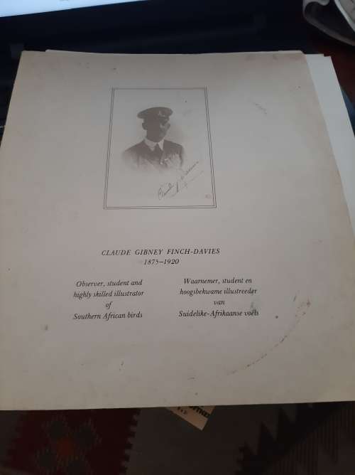Claude gibney finch-davids south African birds folder