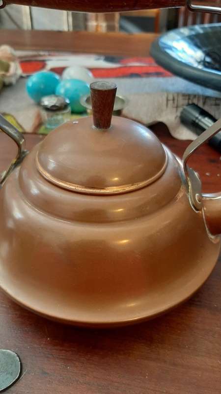 Vintage copper and brass kettle