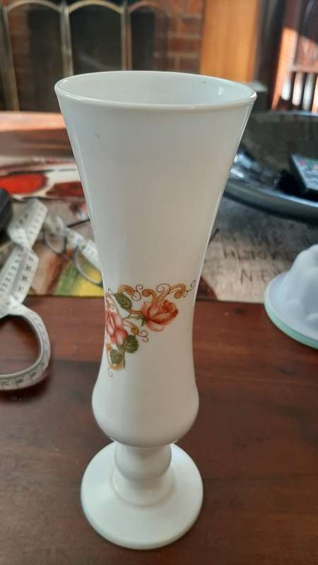 Milk glass vase vintage