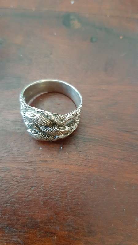 Sterling silver 3 snake ring