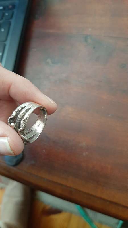 Sterling silver 3 snake ring