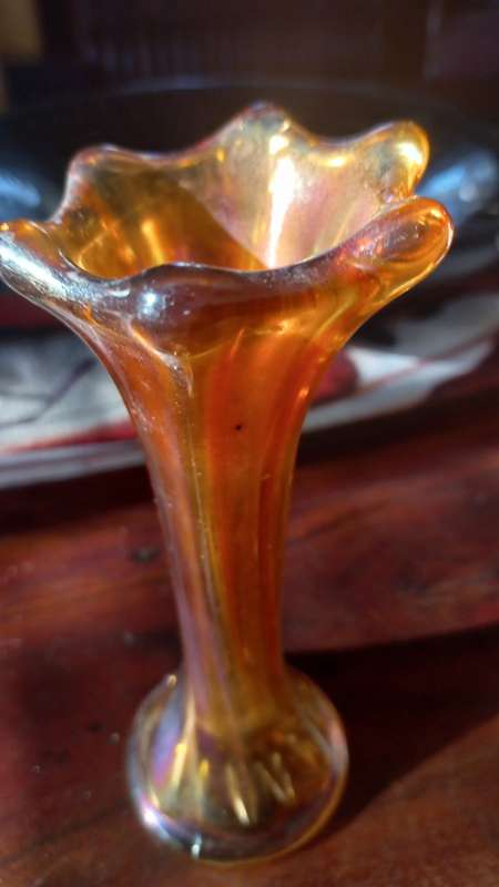 Carnival glass vases vintage
