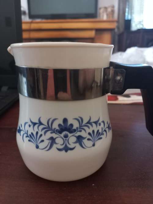 Milk glass tea pot