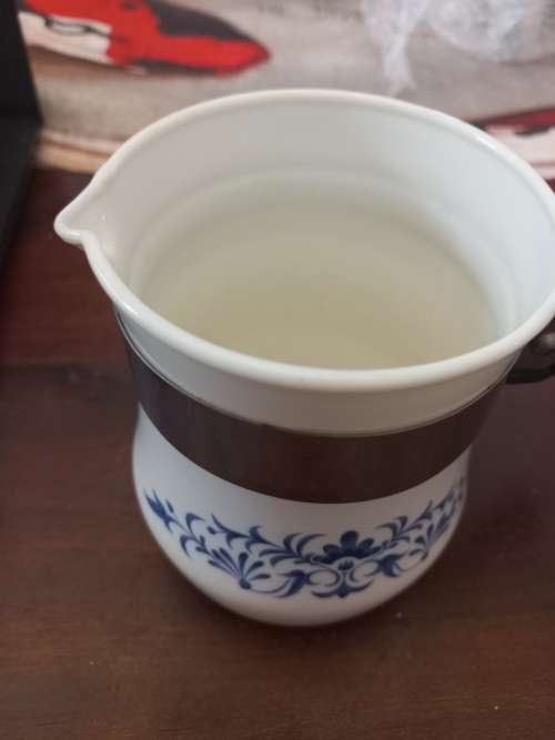 Milk glass tea pot