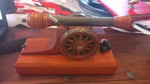 Wooden ornamental canon vintage