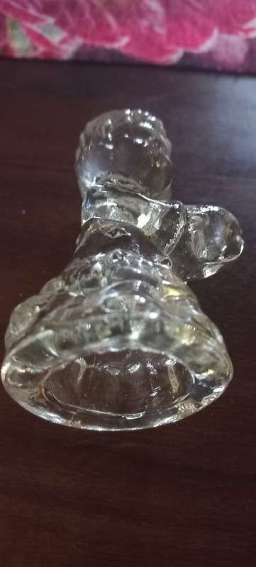 Glass girl candle holder