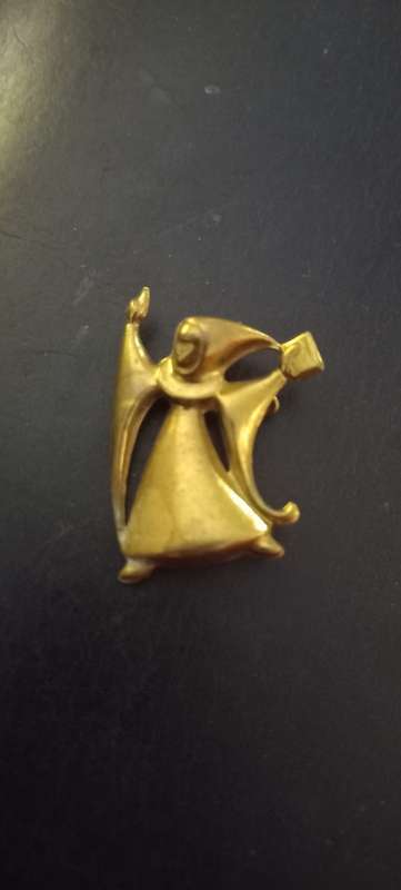 Vintage German 1958 Munich Germany 800 Year Anniversary Figural Brooch Pin `800 Jahre Munchen`