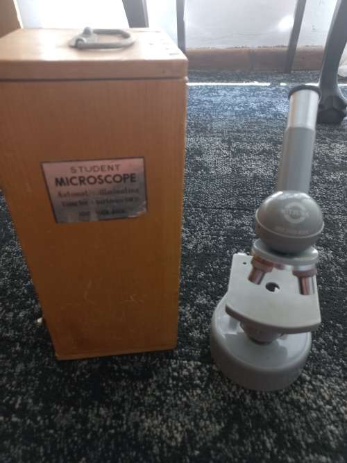 Vintage student microscope
