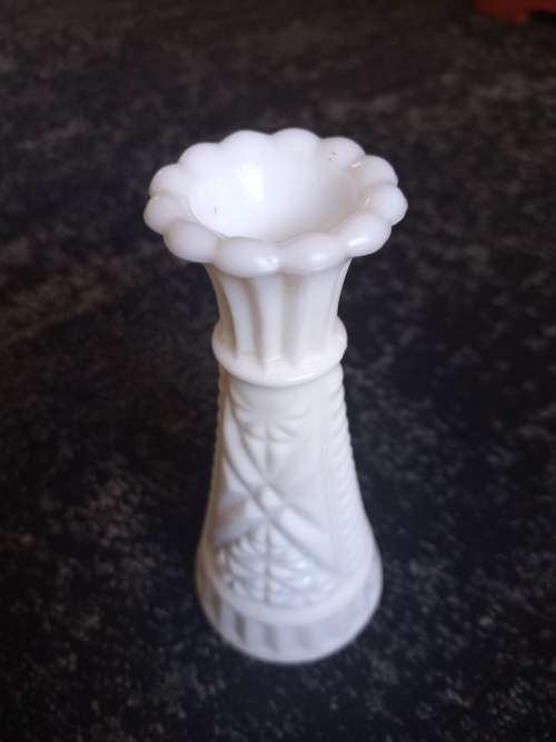 Milk glass vase vintage