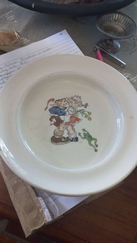 Vintage brackenware kids porcelain plate