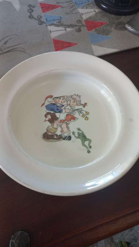 Vintage brackenware kids porcelain plate