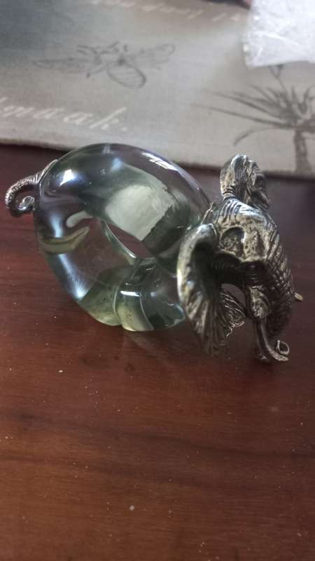 Ngwenya glass and metal elephant