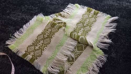 Hand woven cloth vintage x 5